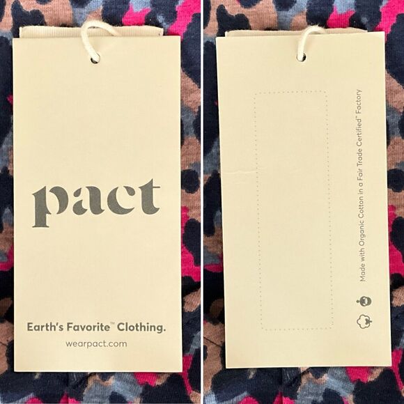 Pact Dress Animal Print Jaguar Revive Wrap Front Midi Organic Cotton M - Picture 8 of 11